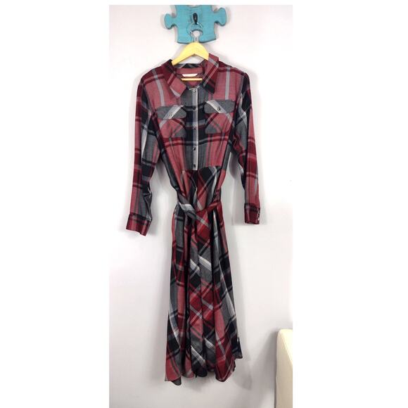 Soft Surroundings 1X Red Plaid Gayle Tartan Dress - Picture 1 of 12